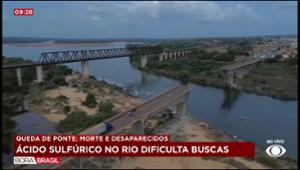 Queda de ponte: ácido sulfúrico no rio dificulta buscas por vítimas