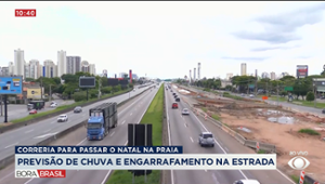 Previsão de chuva e engarrafamento nas estradas de SP