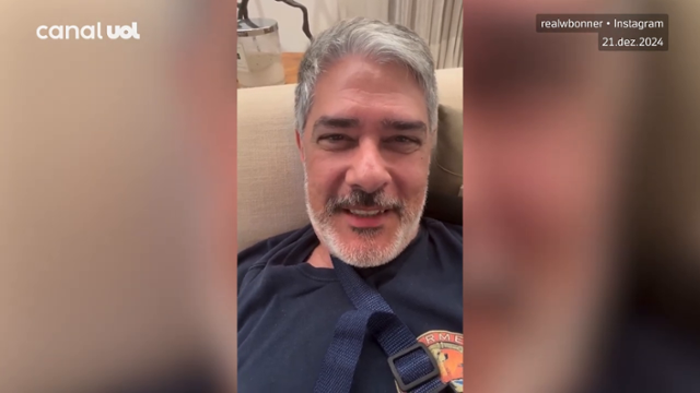 William Bonner explica acidente e mão quebrada: 'Impacto forte' 