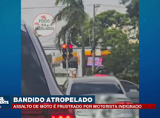 Bandido é atropelado ao tentar roubar moto em SP