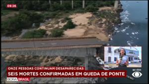 Mergulhadores resgatam vítimas de queda de ponte no Rio Tocantins