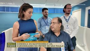 Catia Fonseca faz aula para pilotar trem do Metrô de SP | Melhor da Tarde