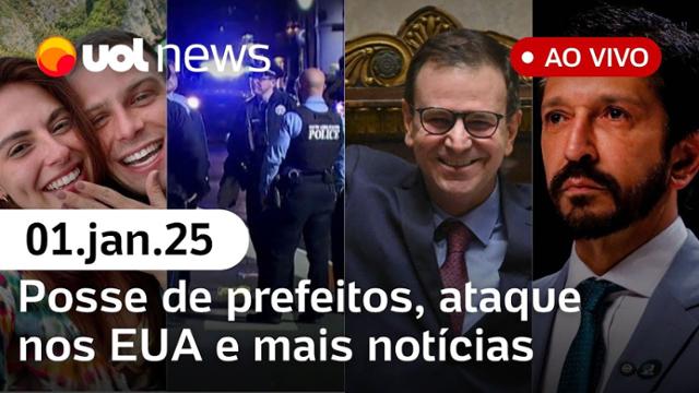 Posse de prefeitos, ganhadores da Mega da Virada, atropelamento nos EUA e mais l UOL NEWS 01/01/25