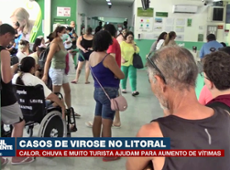 Casos de virose disparam no litoral de SP