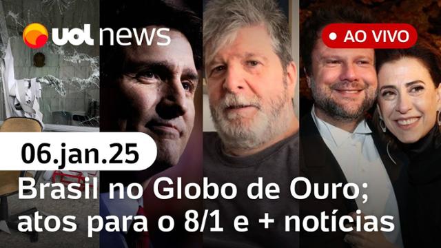 Ainda Estou Aqui: Fernanda Torres vence Globo de Ouro; certificação de Trump; atos 8/1 | UOL News 06/01/25