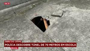 Túnel embaixo de escola seria usado por assaltantes em SP