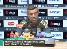 “Orgulho estar num clube de magnitude mundial”, diz Caixinha sobre Santos