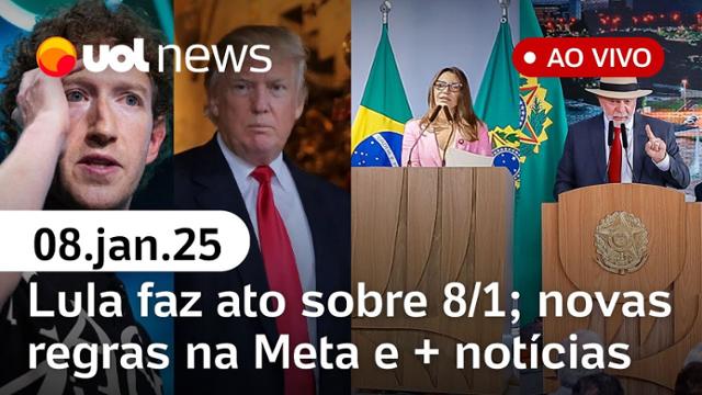 Lula comete gafe machista e incomoda Janja; mudanças na Meta; Trump x Groenlândia | UOL News