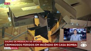 Laboratório de drogas pega fogo e deixa dois feridos na Grande SP