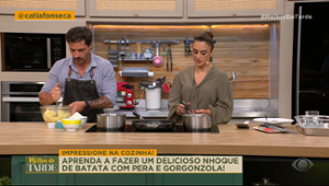 Nhoque de batata com molho de gorgonzola e pera | Melhor da Tarde