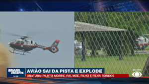 Queda de avião em Ubatuba: pai e criança serão levados para a UTI