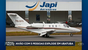 Avião com 5 pessoas explode em Ubatuba