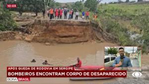 Trecho de rodovia cede e deixa três mortos em Sergipe