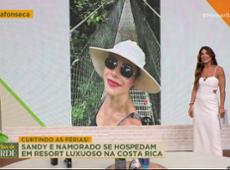 Sandy e namorado se hospedam em resort luxuoso na Costa Rica