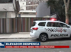 Elevador despenca e deixa cinco feridos em São Paulo