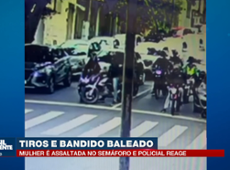 Bandido é baleado após assalto