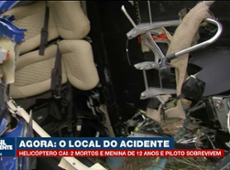 Veja como ficou o helicóptero após acidente que deixou dois mortos