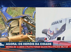 Comandante fala sobre resgate de duas pessoas após queda de helicóptero