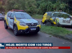 Ex-policial leva mais de 100 tiros em carro blindado