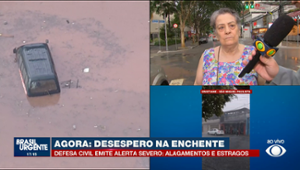 "O carro estava virado", diz mulher que teve carro arrastado pela chuva