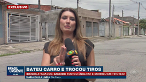 Bandido tenta escapar de tiroteio e se dá mal