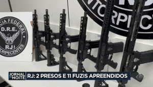 RJ: 2 presos e 11 fuzis apreendidos