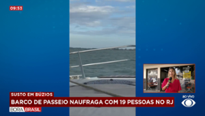 Embarcação com 19 pessoas naufraga em Búzios, no RJ