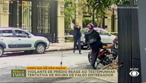 Vigilante de prédio reage ao testemunhar tentativa de roubo l Melhor da