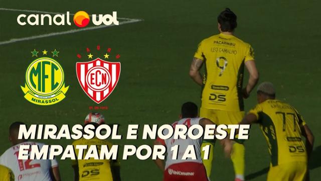 Mirassol 1 x 1 Noroeste: veja os gols e melhores momentos da partida ...