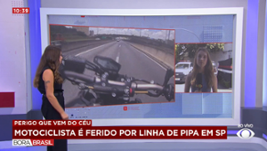 Motociclista é ferido por linha de pipa na Rodovia Anchieta, em SP