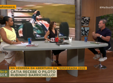 Catia Fonseca entrevista Rubinho Barrichello no Melhor da Tarde