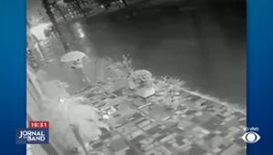 Mulher leva choque durante temporal no Distrito Federal