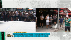 Torcedores do Fluminense e Flamengo brigam antes da final do Carioca