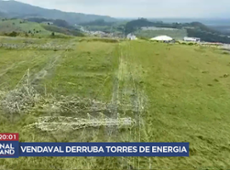 Vendaval derruba torres de energia no interior de São Paulo