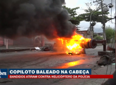 Bandidos atiram contra helicóptero da polícia no RJ