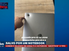 Homem baleado em assalto é salvo por notebook que levava na mochila