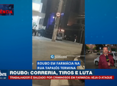 Comerciantes lutam contra bandido armado em roubo a farmácia