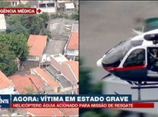 Helicóptero águia é acionado para resgate de vítima em SP