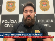 Tiroteio: bandidos flagrados colocando drogas em caminhonete