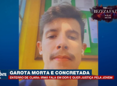 Família e amigos enterram garota que foi concretada