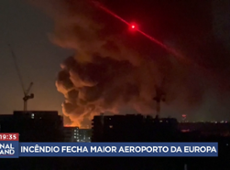 Incêndio fecha maior aeroporto da Europa