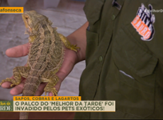 JIBOIA invade Melhor da Tarde e faz amizade com Catia Fonseca: "É A XUXA!"