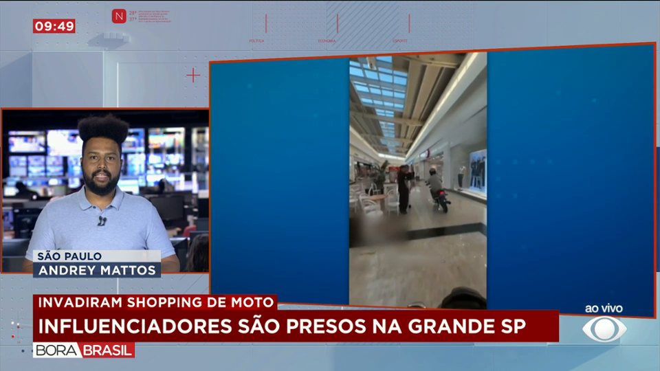 Influenciadores que invadiram shopping de moto são presos em SP