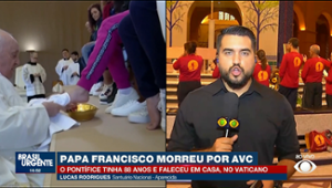 Fiéis prestam homenagens ao papa Francisco no Santuário de Aparecida