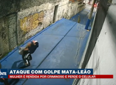 Roubo: mulher é atacada com mata-leão e perto o celular