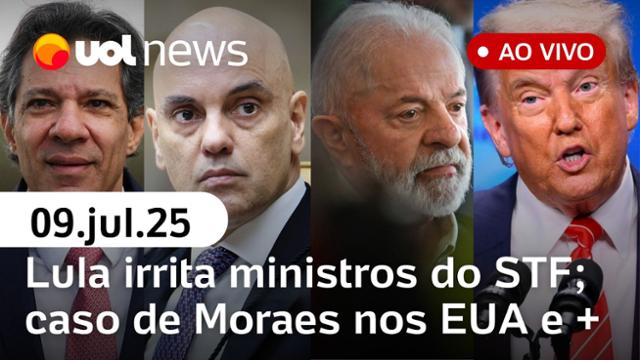 UOL News 1ª Edição com Fabíola Cídral | Programa Completo | 09 de julho de 2025