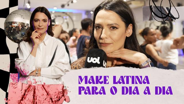 Make 'muy latina' para aula de salsa tem delineado forte e contorno; veja