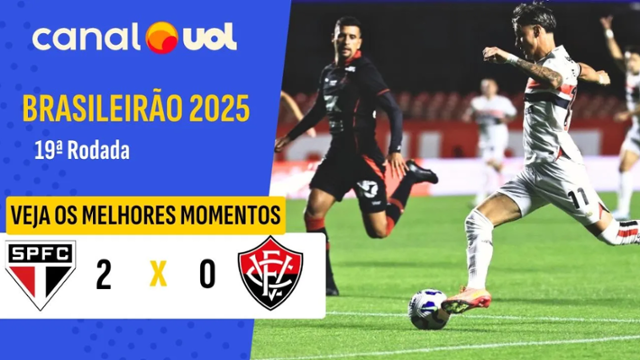  São Paulo 2 X 0 Vitoria - 19 Rodada - Campeonato Brasileirão 