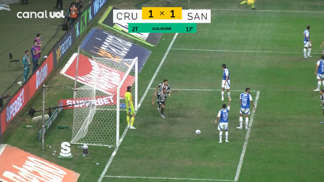 Gol Guilherme - Cruzeiro 1 X 1 Santos - Brasileirão 2025