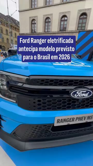 Nova Ford Ranger híbrida surge na Europa e deve estrear no Brasil em 2026